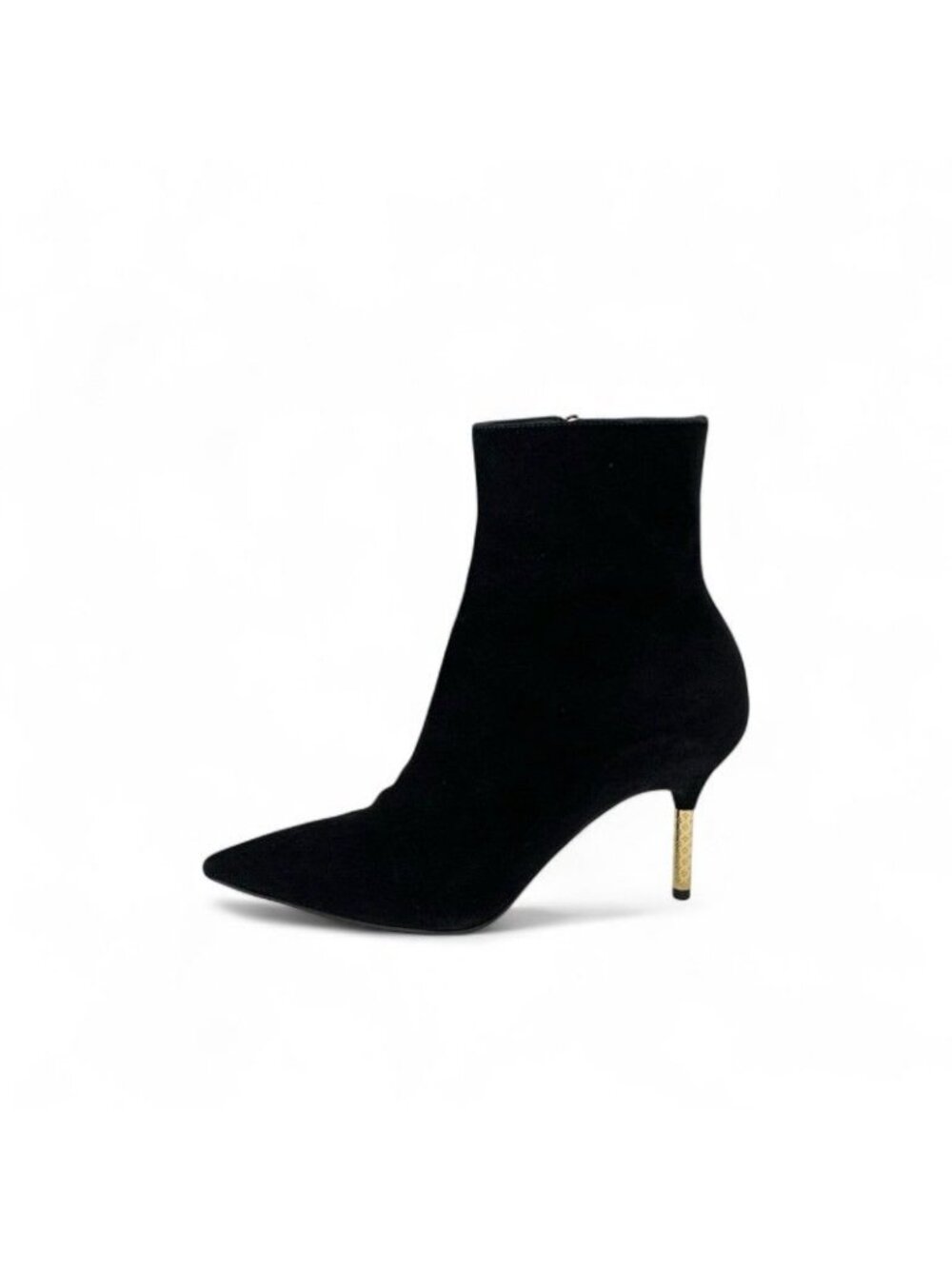 Louis Vuitton Ultimate Line Boots Short Shoes Suede Black Gold Ankle - Picture 3 of 10